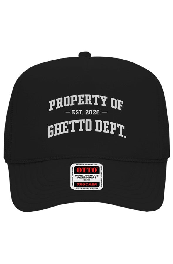 Ghetto Dept. Property Of 5 Panel Trucker Hat