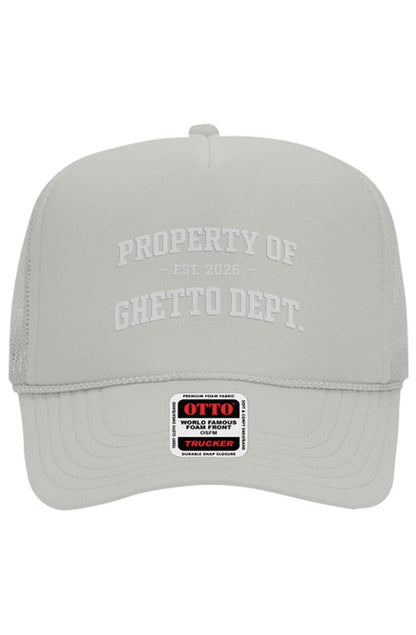 Ghetto Dept. Property Of 5 Panel Trucker Hat
