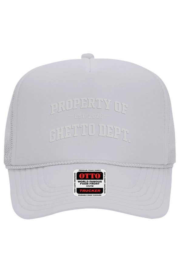 Ghetto Dept. Property Of 5 Panel Trucker Hat