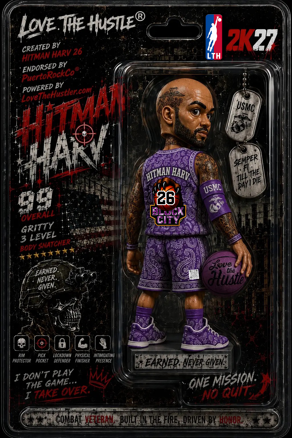 Love The Hustle® Personalized Uni Athletic Long Shorts Purple Squad