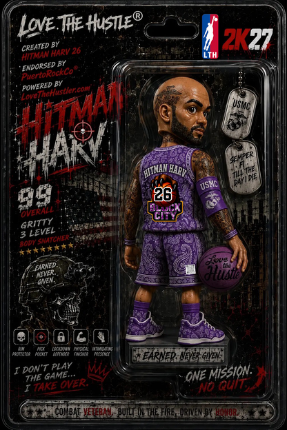 Love The Hustle® Personalized Uni Athletic Long Shorts Purple Squad