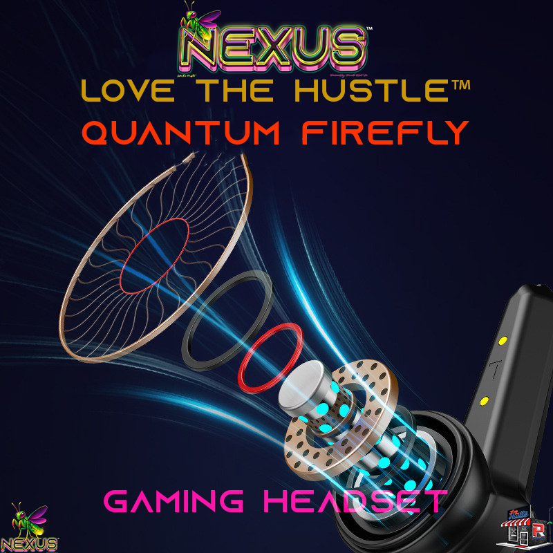 Nexus™ Quantum Firefly™ Wireless Gaming Headset – Zero-Lag Bluetooth 5.1 | 360° Sound | Breathing Light