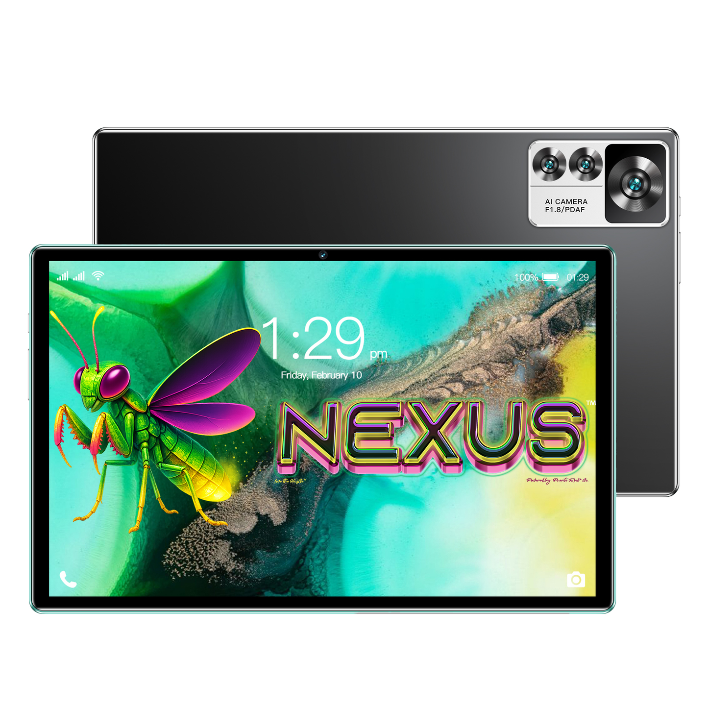 Nexus™ Quantum Firefly™ — 10.1" Android 13 Tablet, 8GB RAM, 256GB ROM, 24MP Camera, 8000mAh Battery, LTE-Ready