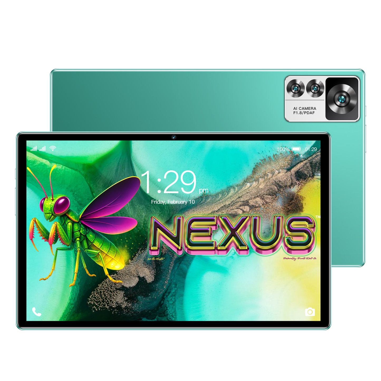 Nexus™ Quantum Firefly™ — 10.1" Android 13 Tablet, 8GB RAM, 256GB ROM, 24MP Camera, 8000mAh Battery, LTE-Ready