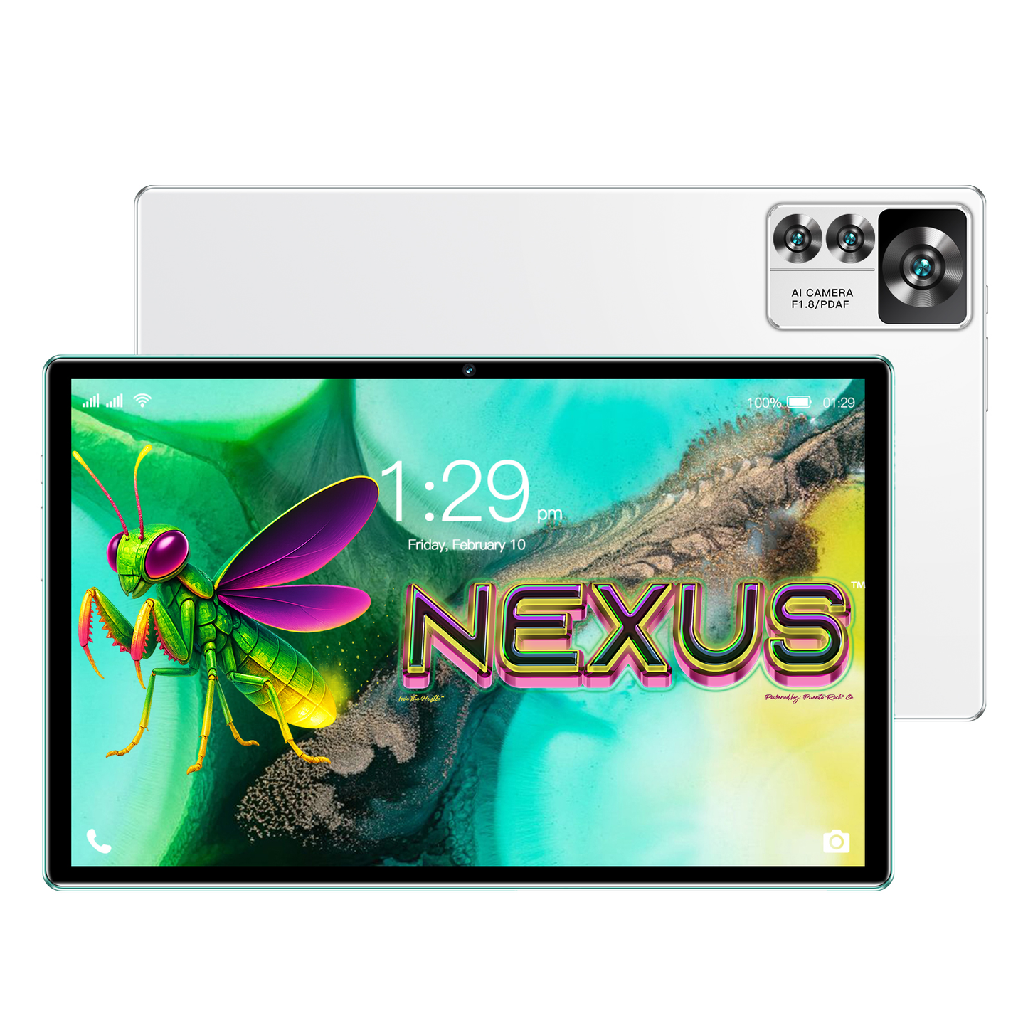 Nexus™ Quantum Firefly™ — 10.1" Android 13 Tablet, 8GB RAM, 256GB ROM, 24MP Camera, 8000mAh Battery, LTE-Ready