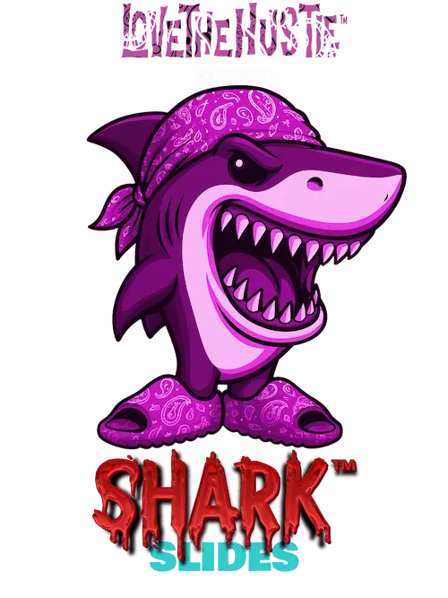 Love The Hustle™ Shark™ Bandana Unisex T-Shirt Pink Tops