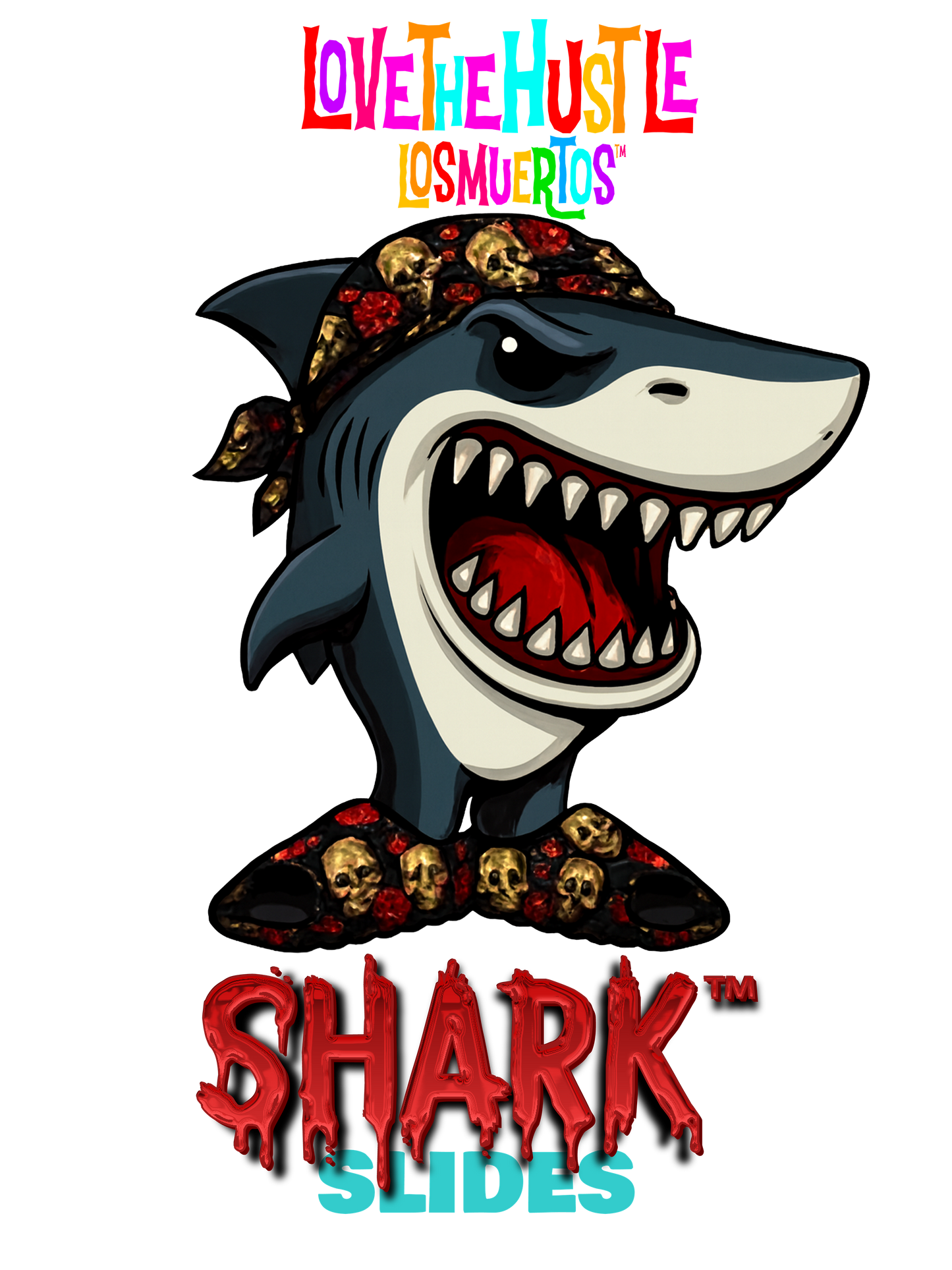 Love The Hustle™ Shark™ Slides - Los Muertos™ Edition