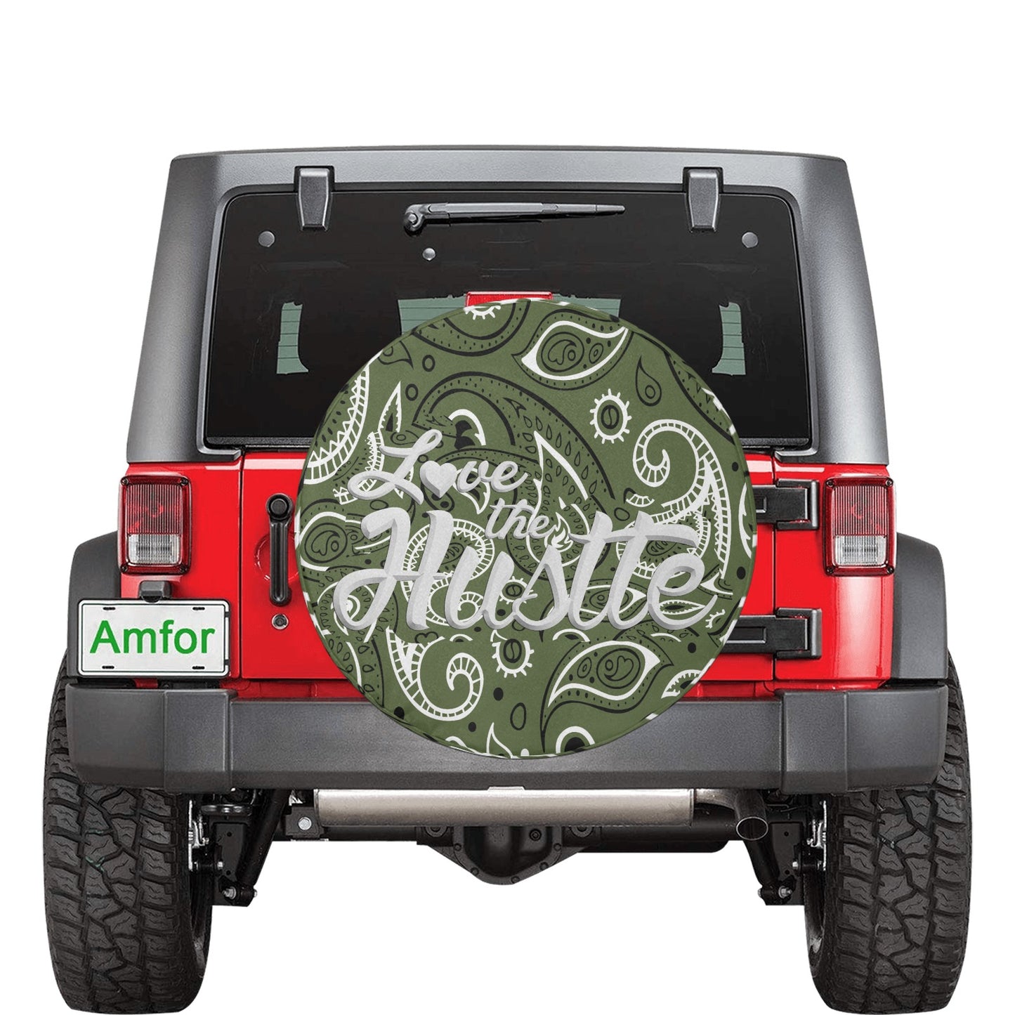 Love The Hustle Spare Tire Cover(Large)(17")
