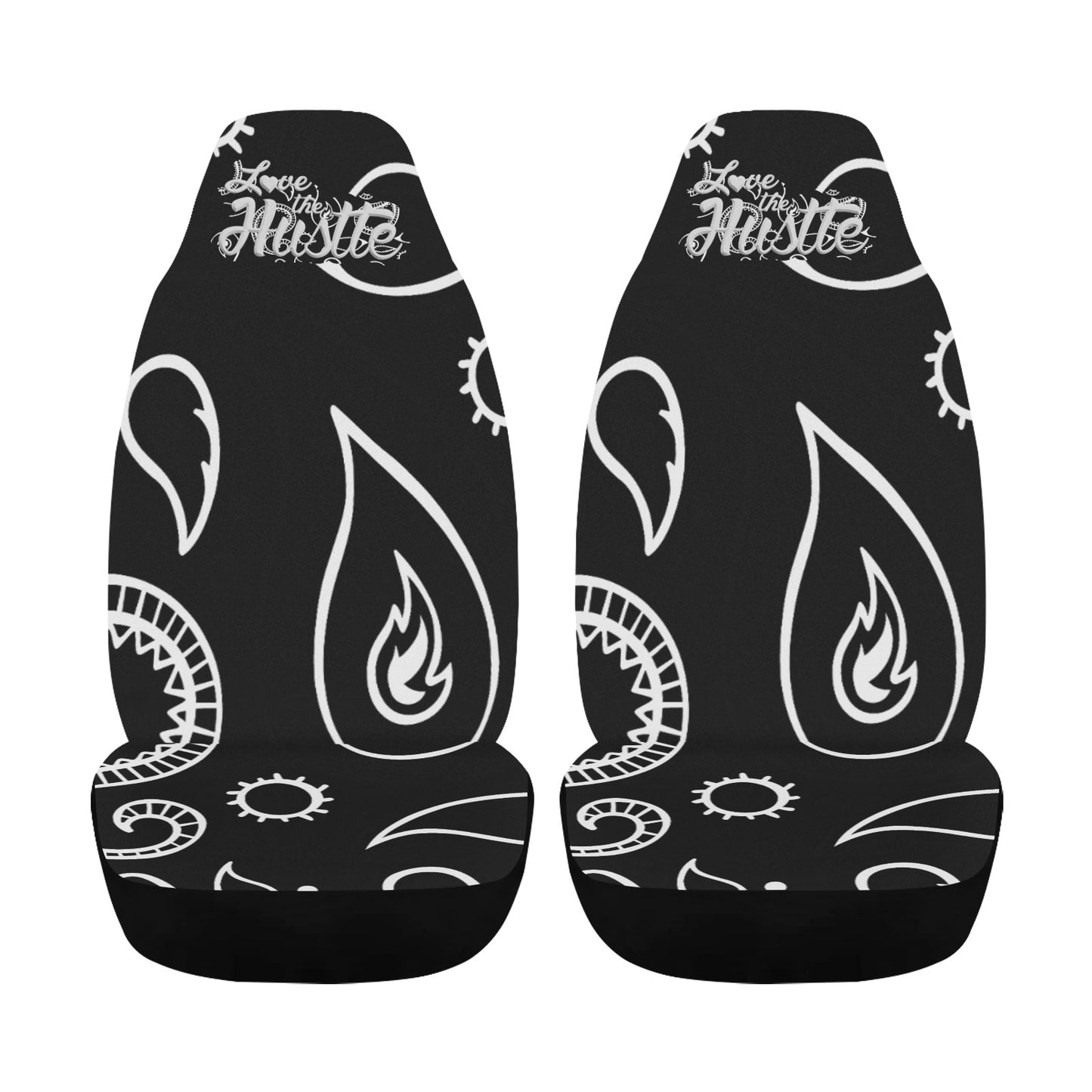 Love The Hustle Car Seat Cover Airbag Compatible(Set of 2)