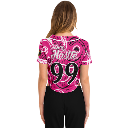 Love The Hustle® Cropped Baseball Jersey - Pink Squad
