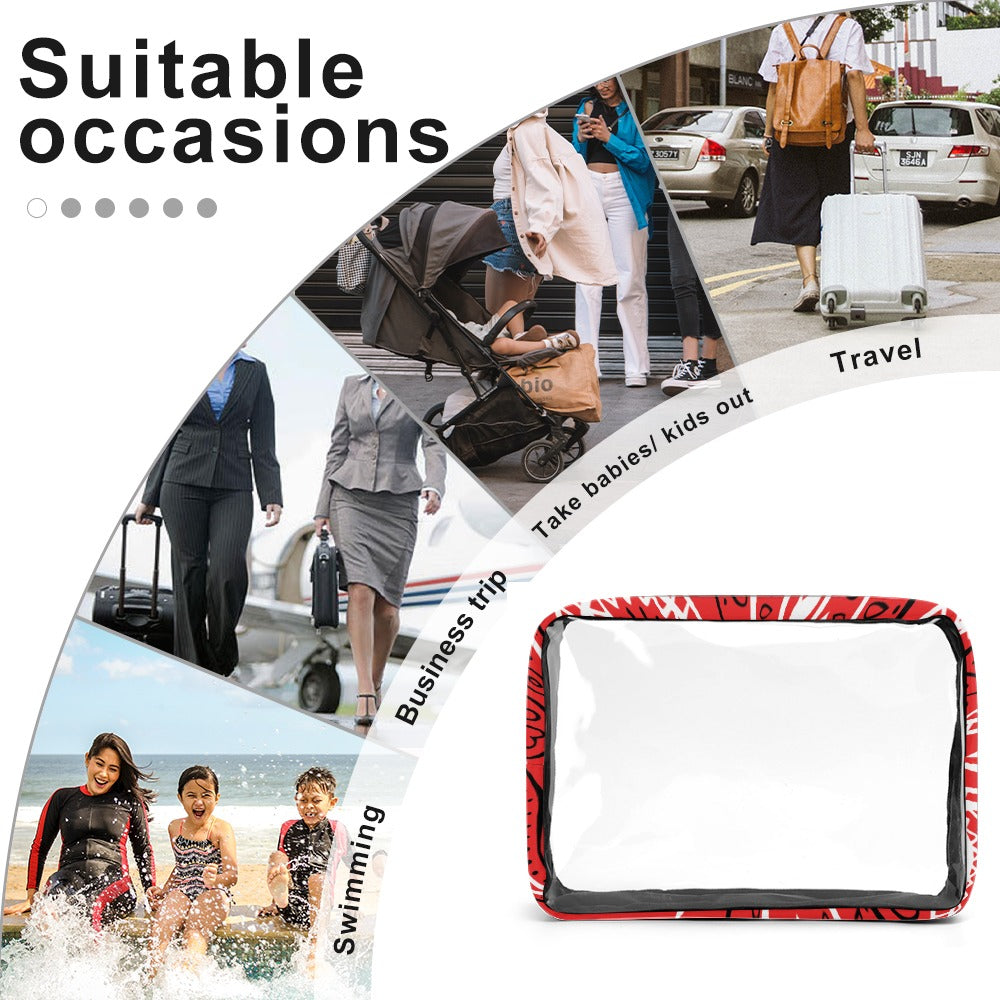 Love The Hustle™ Bandana Transparent Storage Bag – Five in One Collection