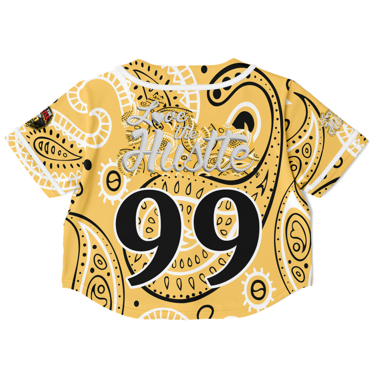 Love The Hustle® Cropped Baseball Jersey - Yellow Squad