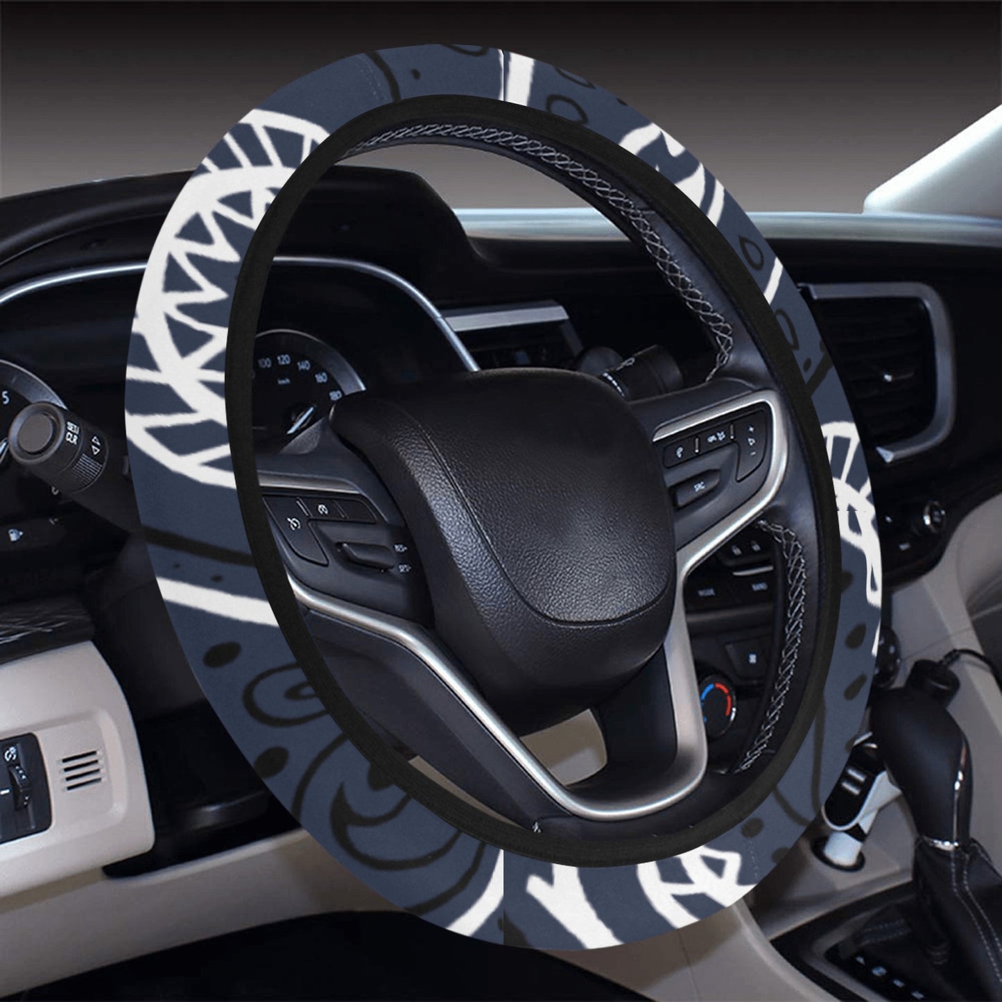 Love The Hustle Auto Steering Wheel Cover with Elastic Edge
