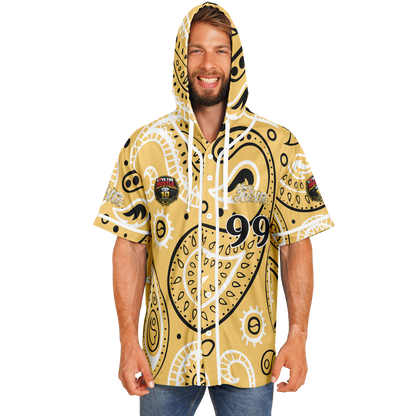 Love The Hustle® Hooded Baseball Jersey - Yellow Squad
