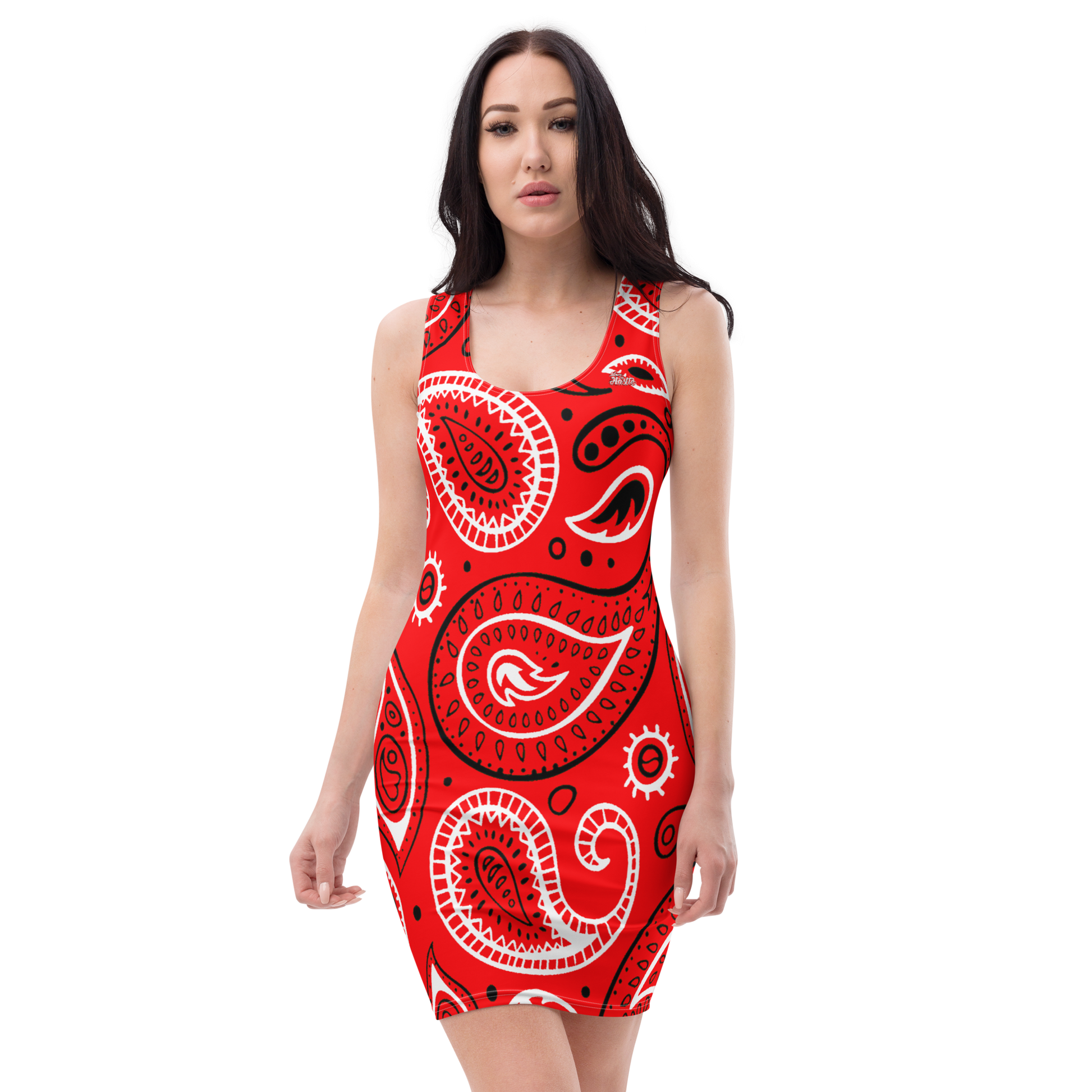 Love The Hustle™ Bandana Bodycon Dress, Red Tops – Love The Hustle™️