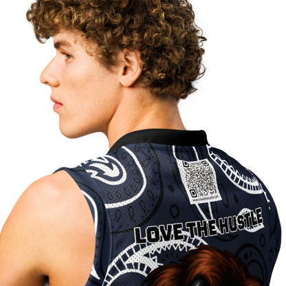 Love The Hustle® League Personalized Uni Premium Basketball Jersey Navy Squad