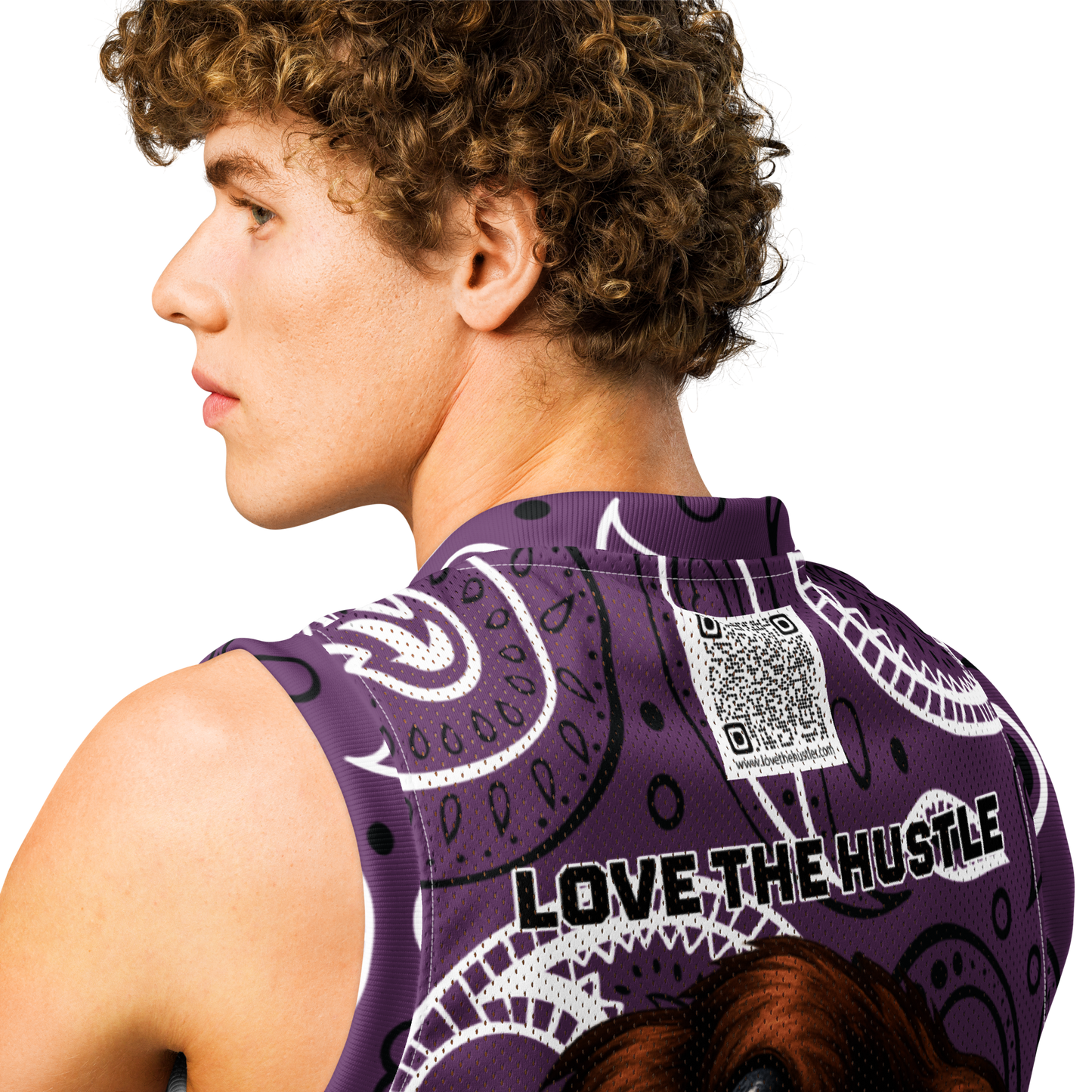 Love The Hustle® League Personalized Uni Premium Basketball Jersey Purple Squad