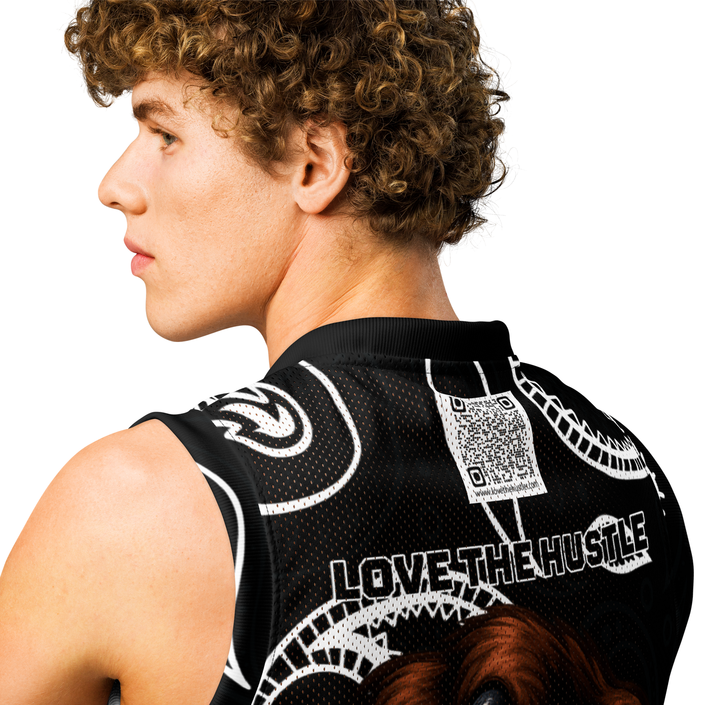 Love The Hustle® League Personalized Uni Premium Basketball Jersey Black Squad