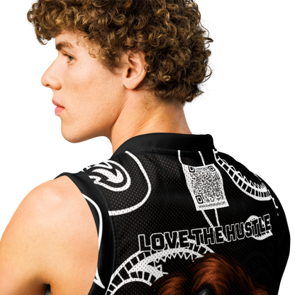 Love The Hustle® League Personalized Uni Premium Basketball Jersey Black Squad