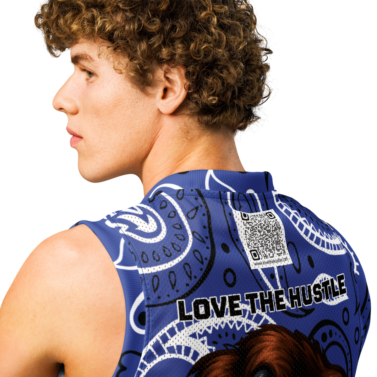 Love The Hustle® League Personalized Uni Premium Basketball Jersey Blue Squad