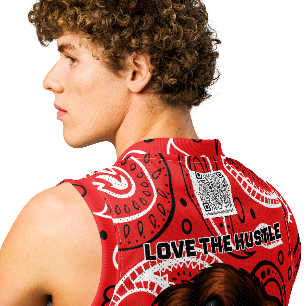 Love The Hustle® League Personalized Uni Premium Basketball Jersey Red Squad