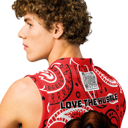 Love The Hustle® League Personalized Uni Premium Basketball Jersey Red Squad
