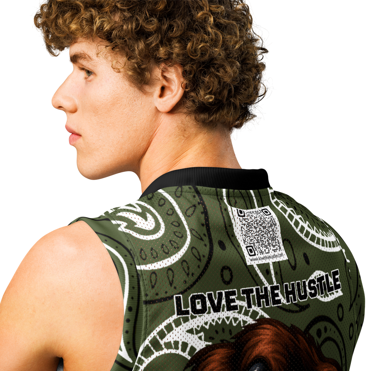 Love The Hustle® League Personalized Uni Premium Basketball Jersey Camo Squad