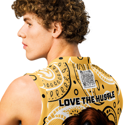 Love The Hustle® League Personalized Uni Premium Basketball Jersey Yellow Squad