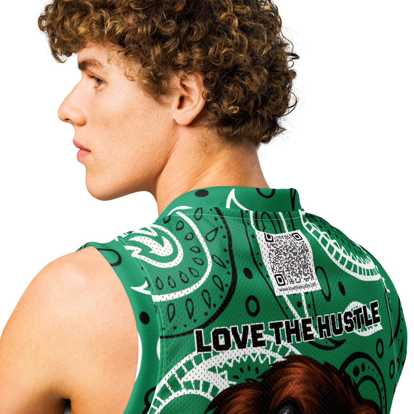 Love The Hustle® League Personalized Uni Premium Basketball Jersey Green Squad
