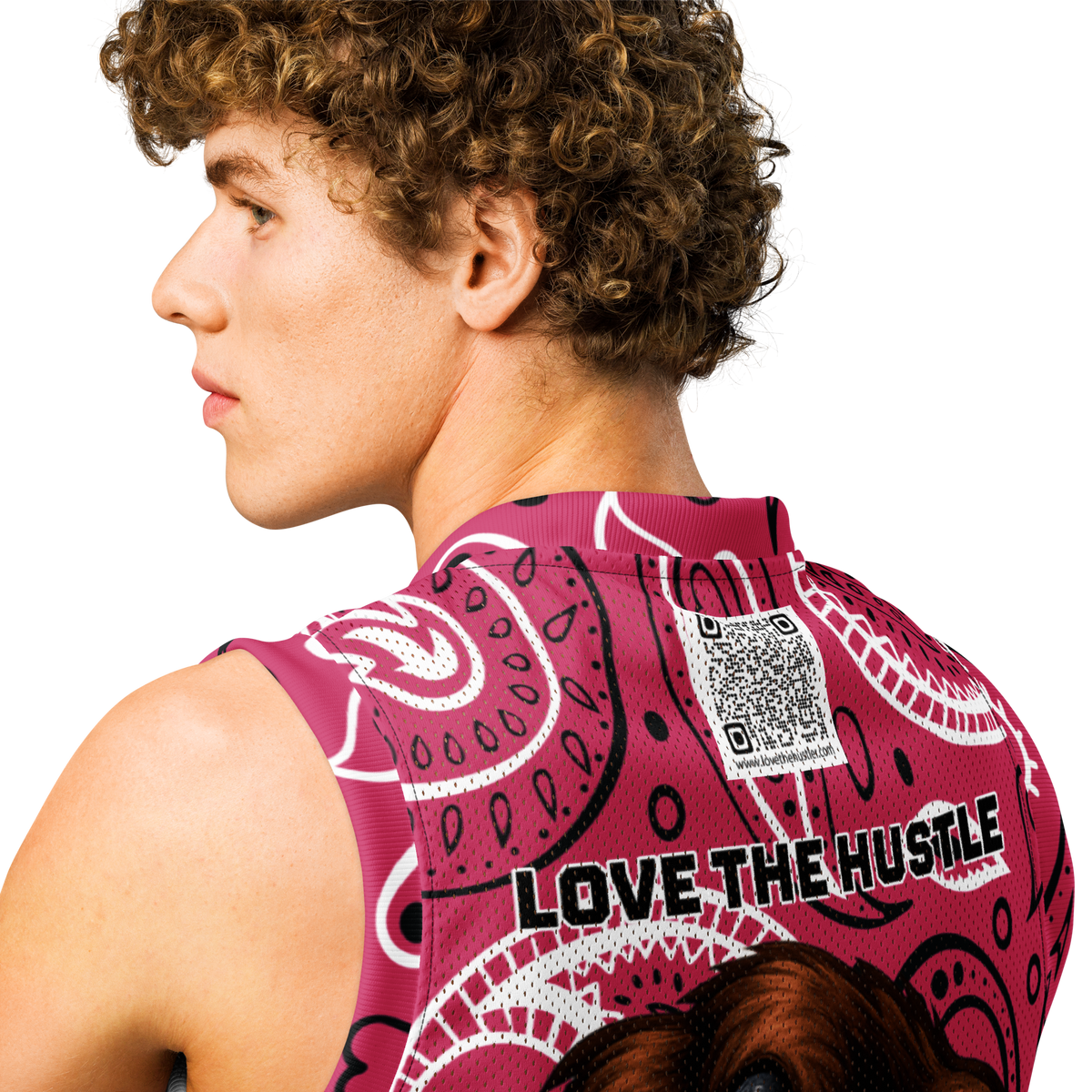 Love The Hustle® League Personalized Uni Premium Basketball Jersey Pink Squad