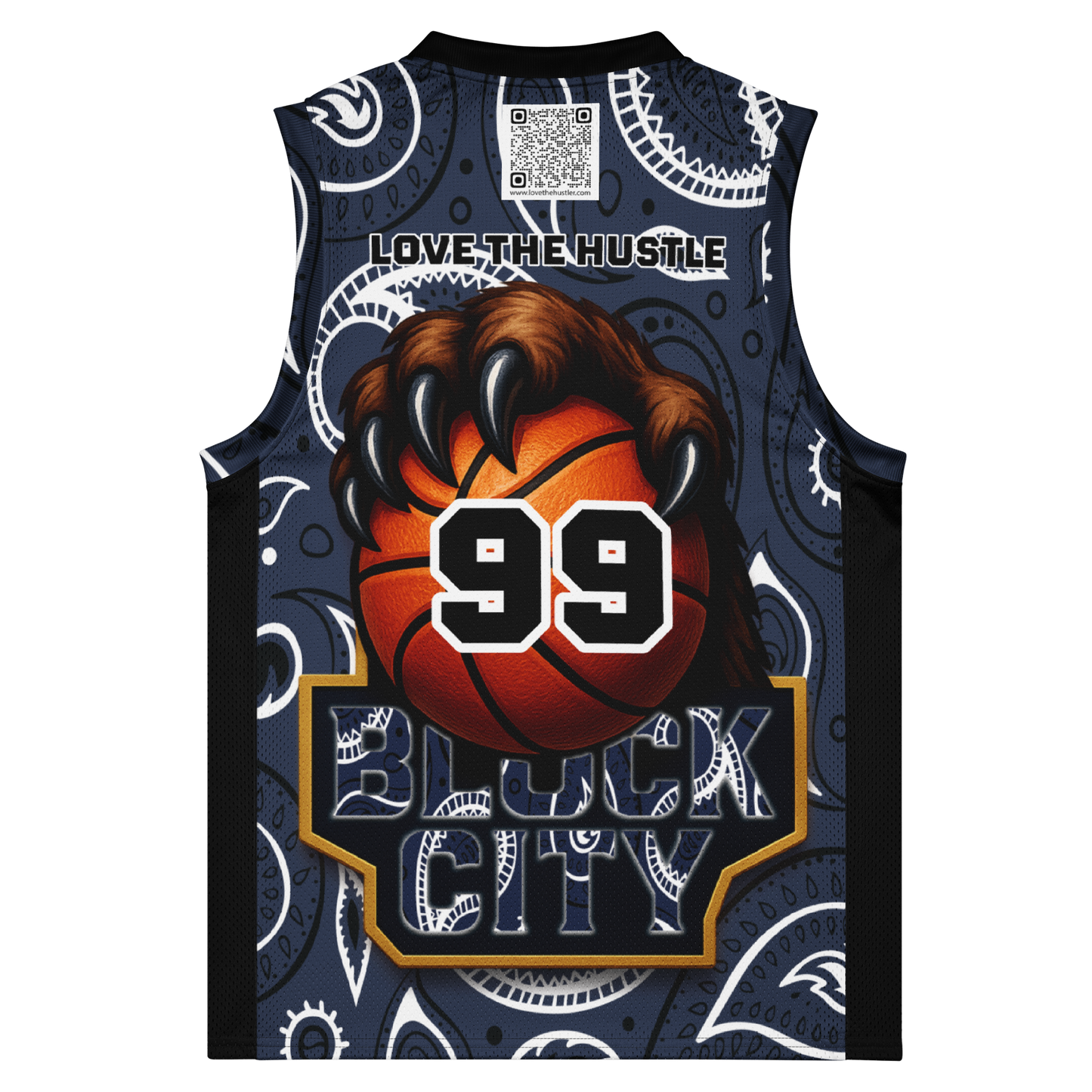 Love The Hustle® League Personalized Uni Premium Basketball Jersey Navy Squad