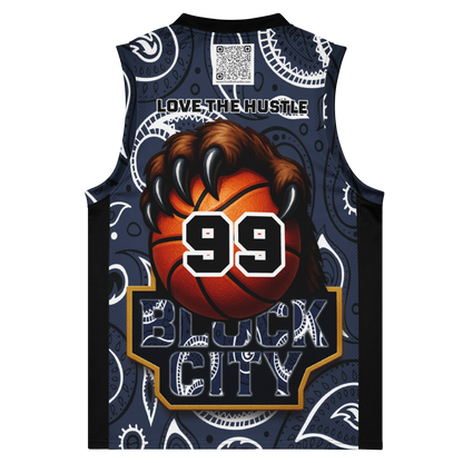Love The Hustle® League Personalized Uni Premium Basketball Jersey Navy Squad