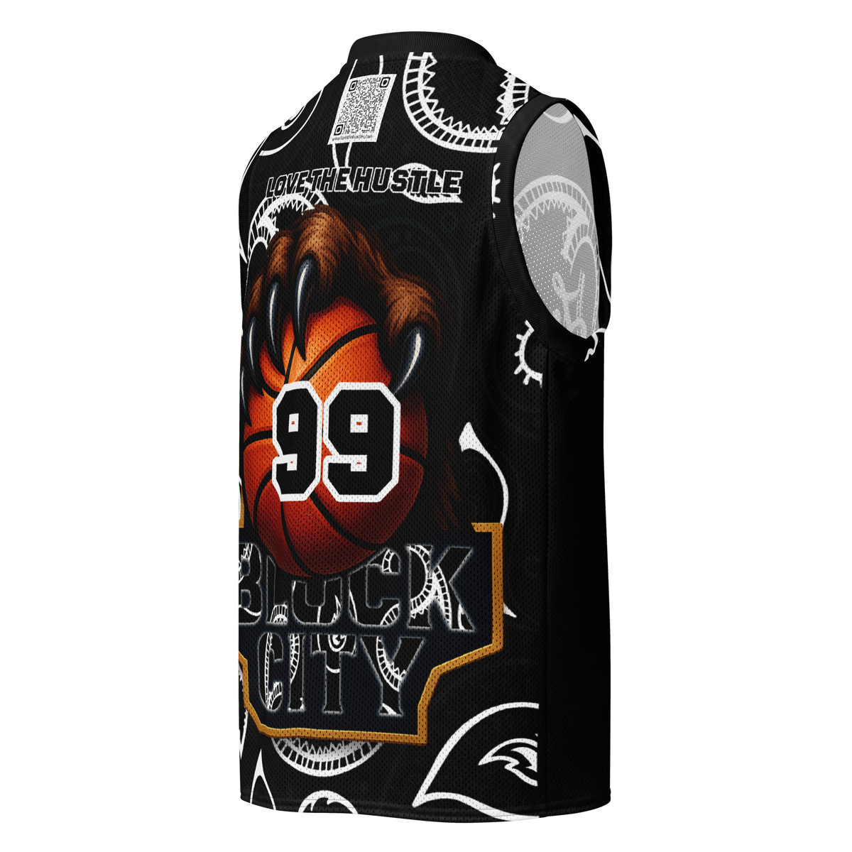 Love The Hustle® League Personalized Uni Premium Basketball Jersey Black Squad