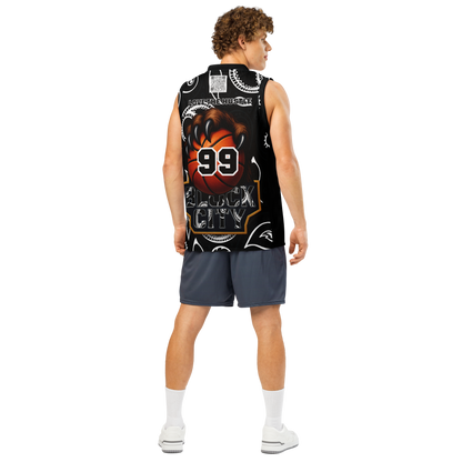 Love The Hustle® League Personalized Uni Premium Basketball Jersey Black Squad
