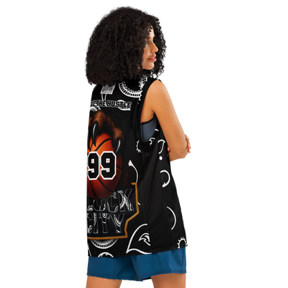 Love The Hustle® League Personalized Uni Premium Basketball Jersey Black Squad