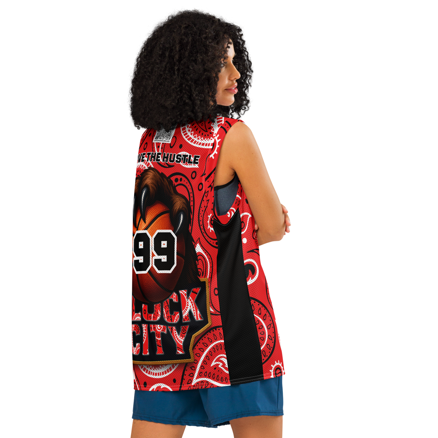 Love The Hustle® League Personalized Uni Premium Basketball Jersey Red Squad