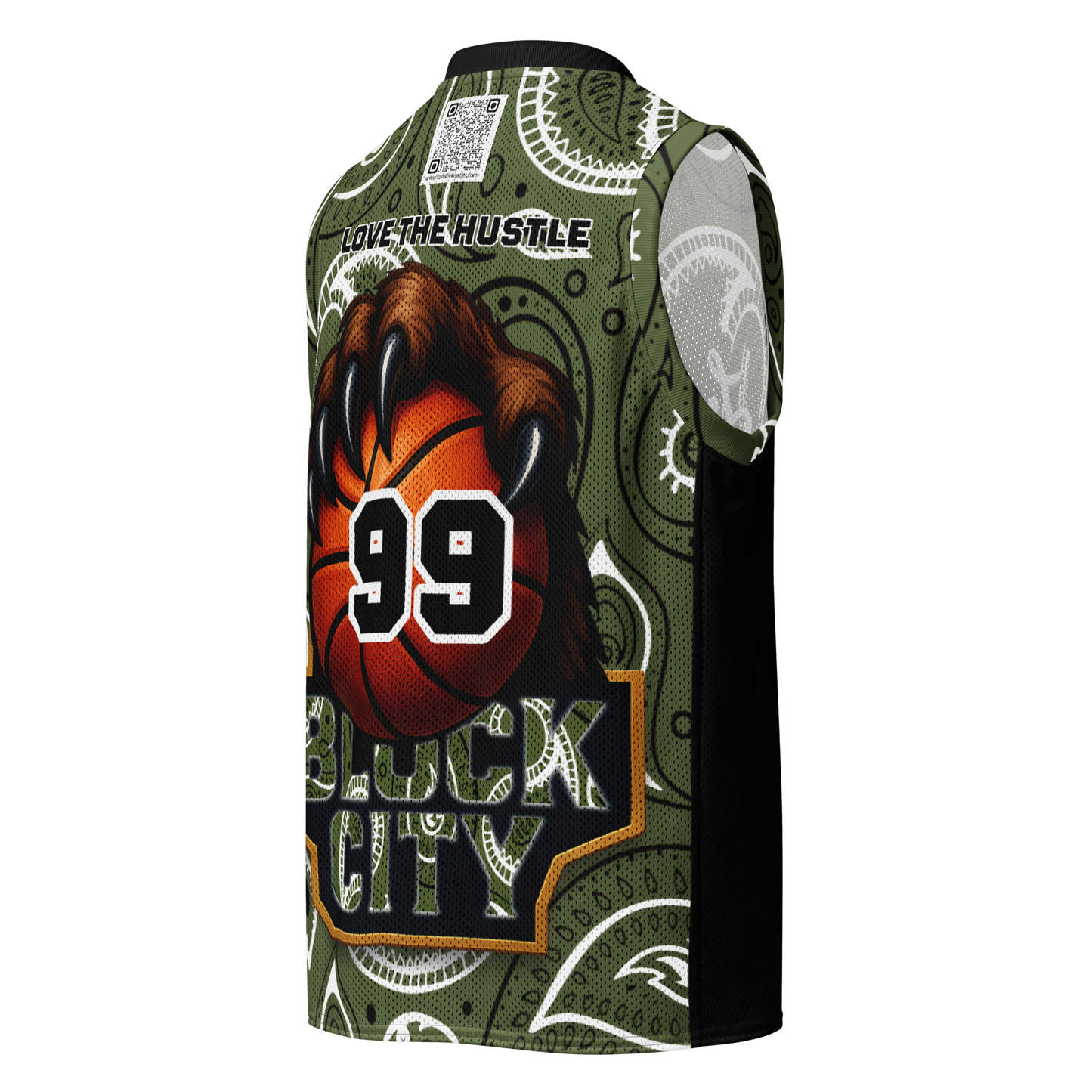 Love The Hustle® League Personalized Uni Premium Basketball Jersey Camo Squad