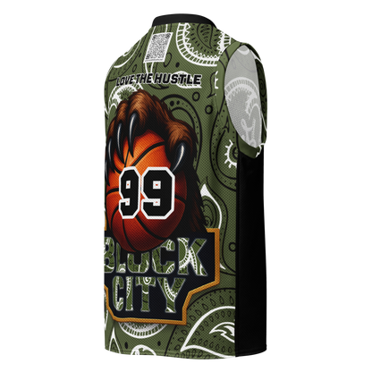 Love The Hustle® League Personalized Uni Premium Basketball Jersey Camo Squad