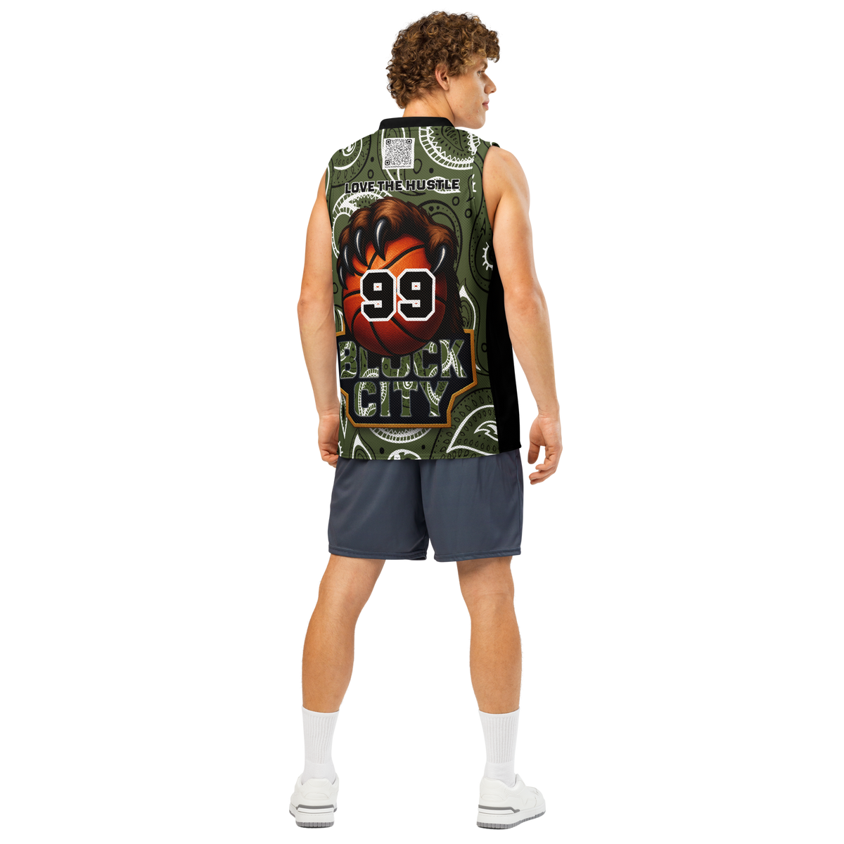 Love The Hustle® League Personalized Uni Premium Basketball Jersey Camo Squad