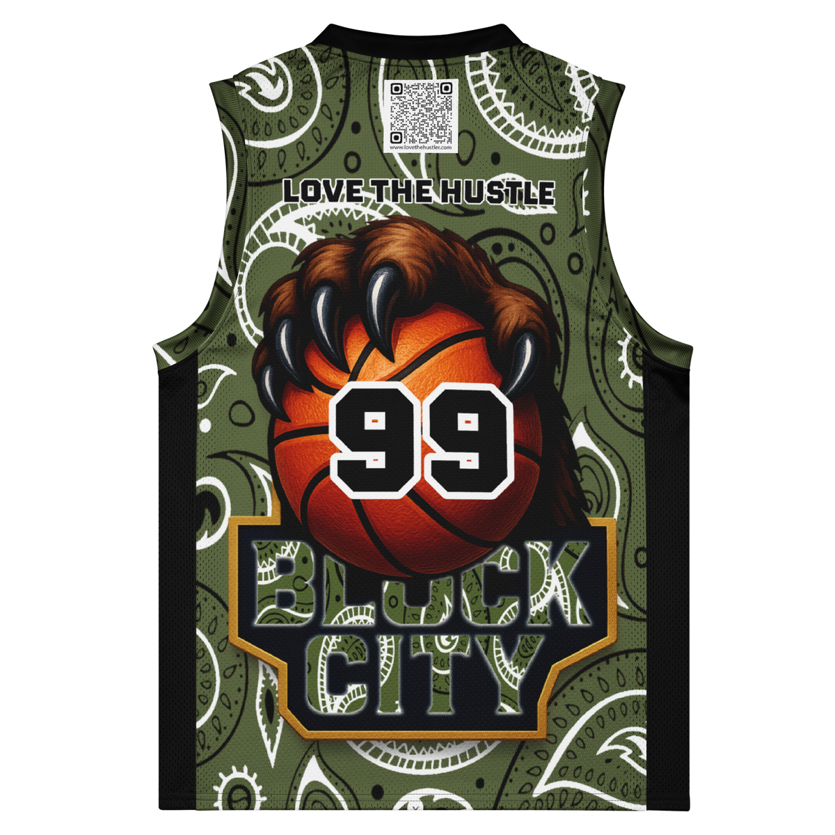 Love The Hustle® League Personalized Uni Premium Basketball Jersey Camo Squad