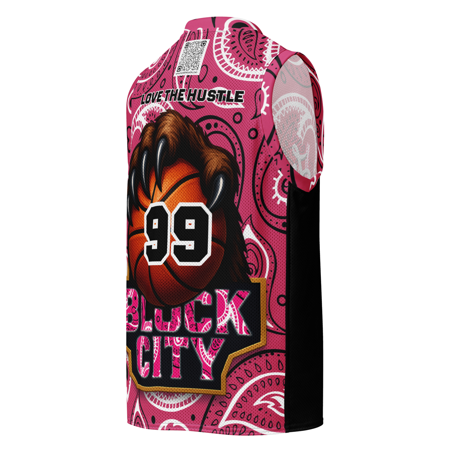 Love The Hustle® League Personalized Uni Premium Basketball Jersey Pink Squad