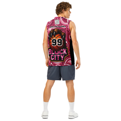 Love The Hustle® League Personalized Uni Premium Basketball Jersey Pink Squad