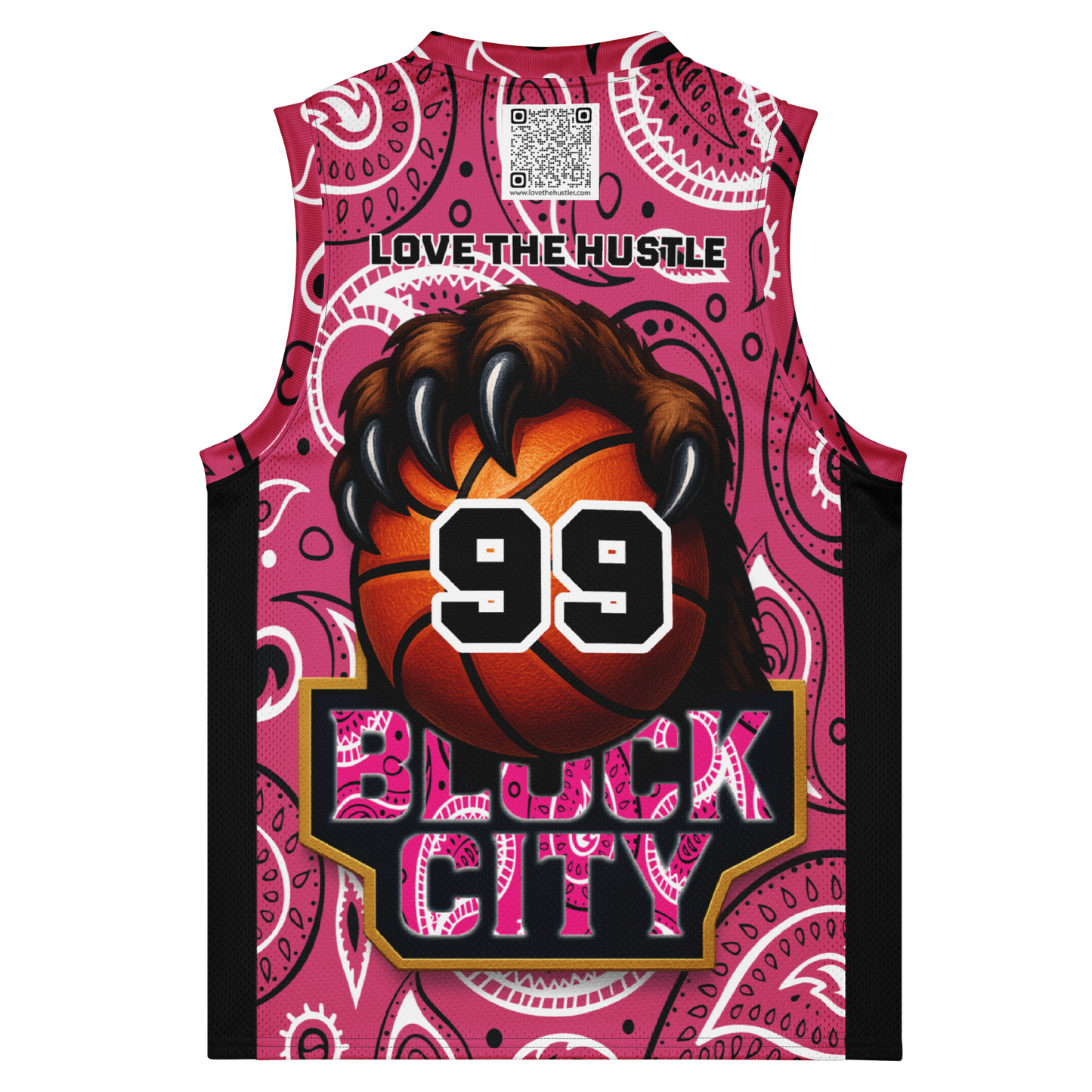 Love The Hustle® League Personalized Uni Premium Basketball Jersey Pink Squad