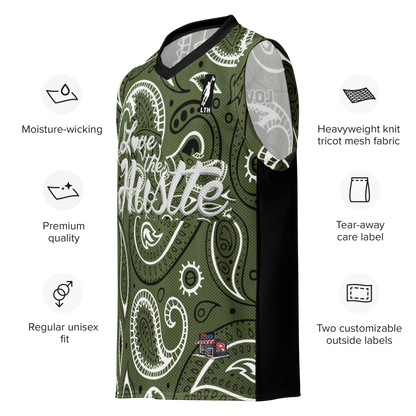 Love The Hustle® League Personalized Uni Premium Basketball Jersey Camo Squad