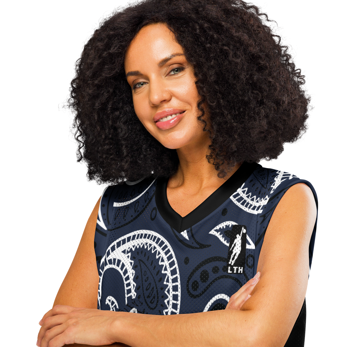 Love The Hustle® League Personalized Uni Premium Basketball Jersey Navy Squad