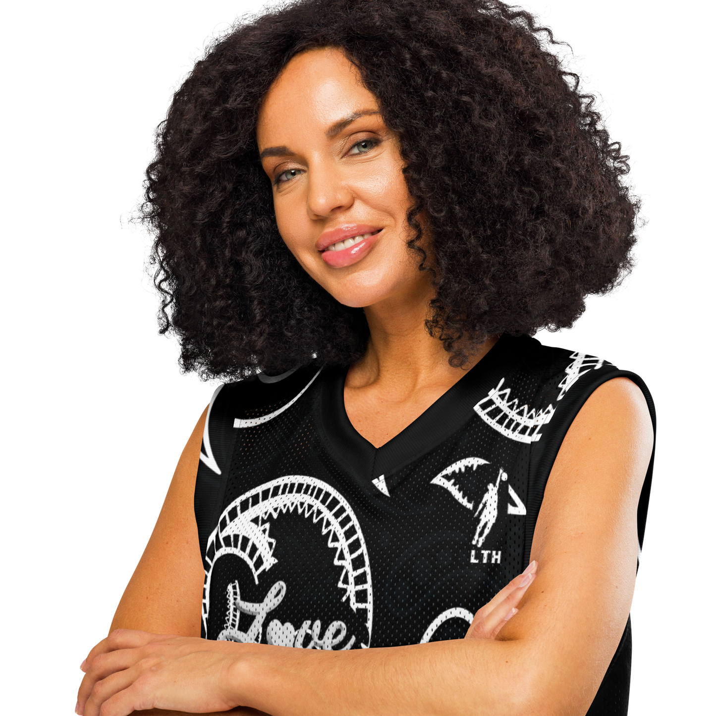 Love The Hustle® League Personalized Uni Premium Basketball Jersey Black Squad