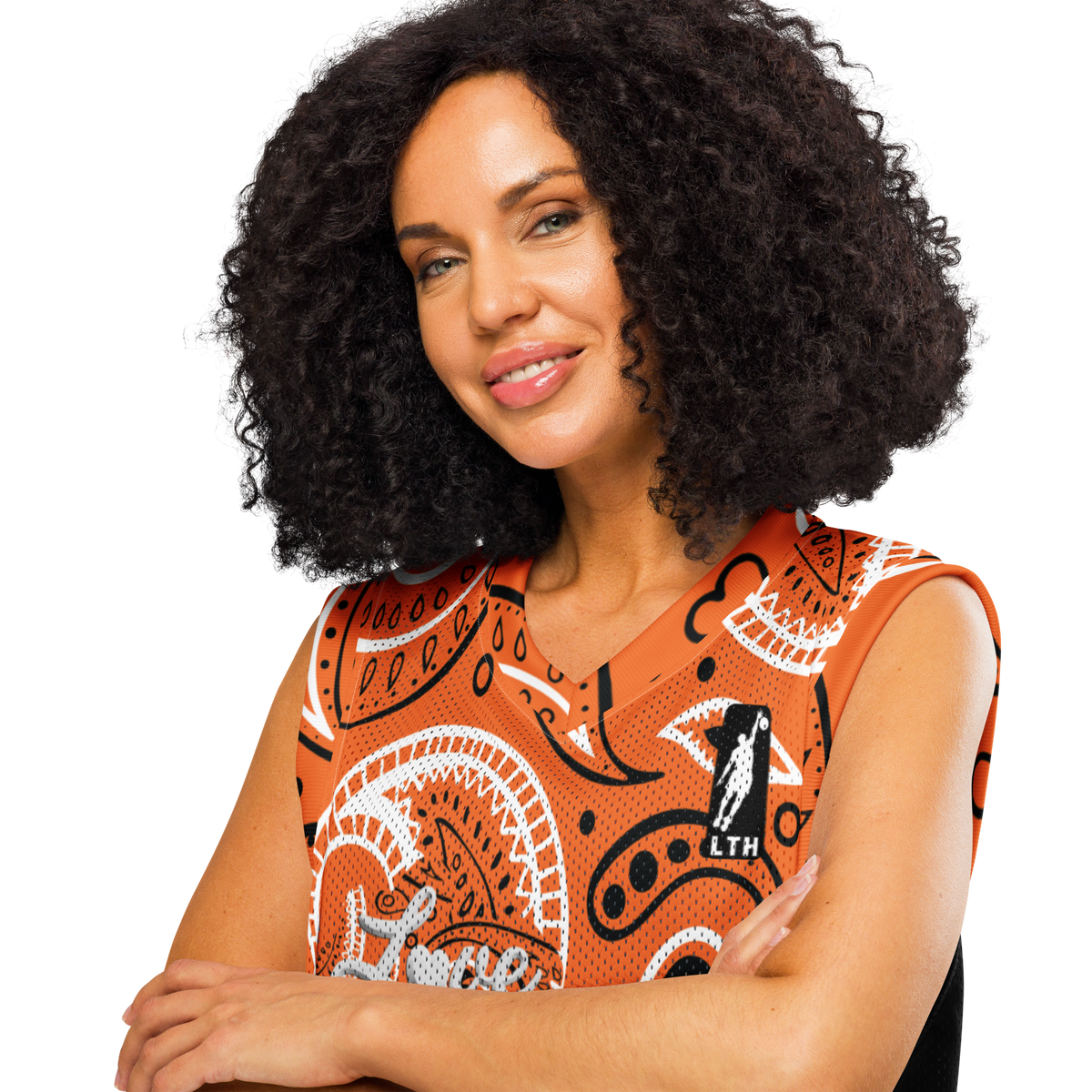 Love The Hustle® League Personalized Uni Premium Basketball Jersey Orange Squad