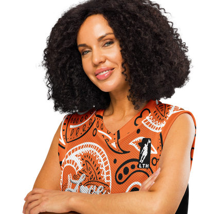 Love The Hustle® League Personalized Uni Premium Basketball Jersey Orange Squad