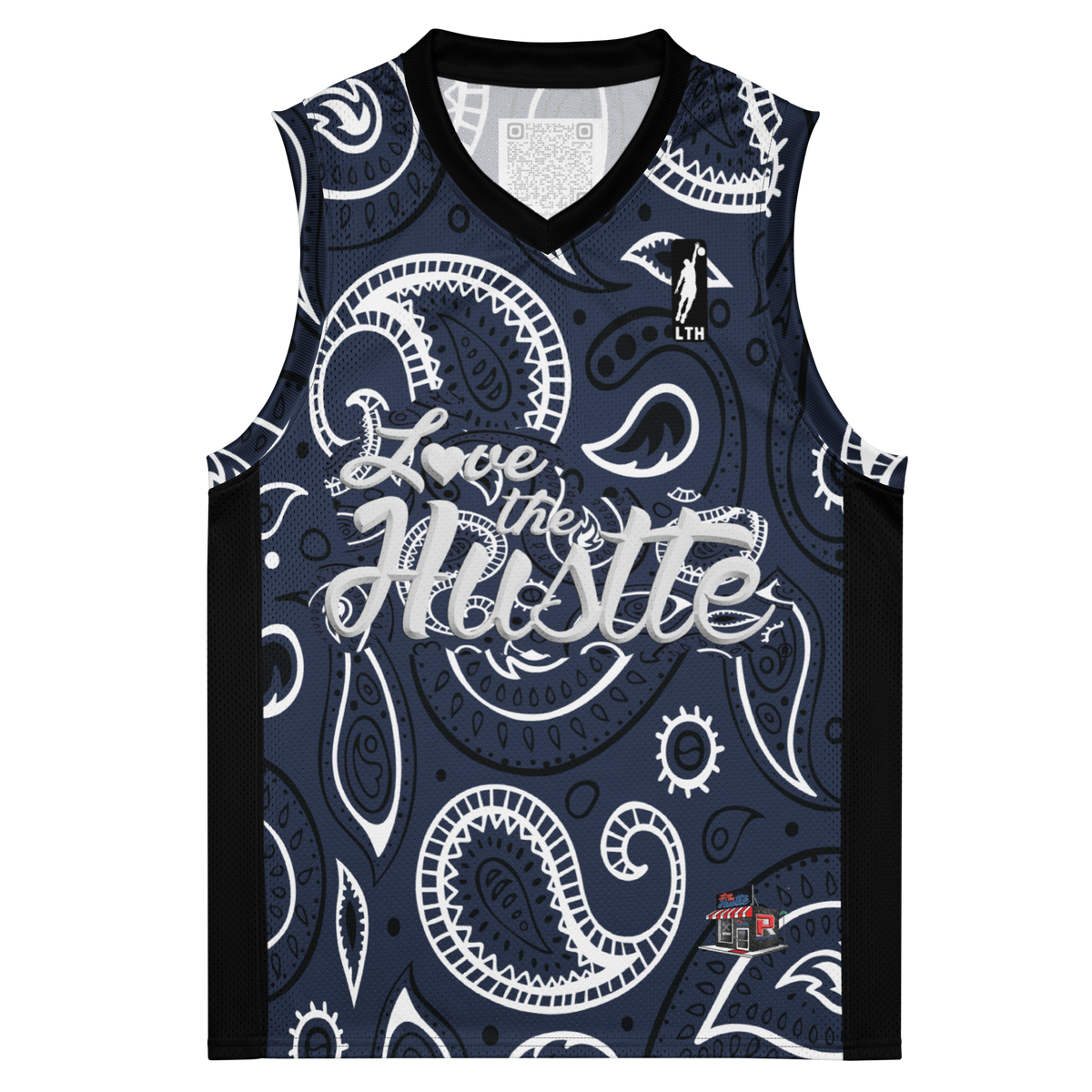 Love The Hustle® League Personalized Uni Premium Basketball Jersey Navy Squad