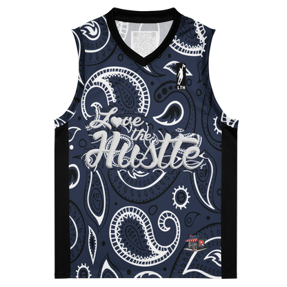 Love The Hustle® League Personalized Uni Premium Basketball Jersey Navy Squad